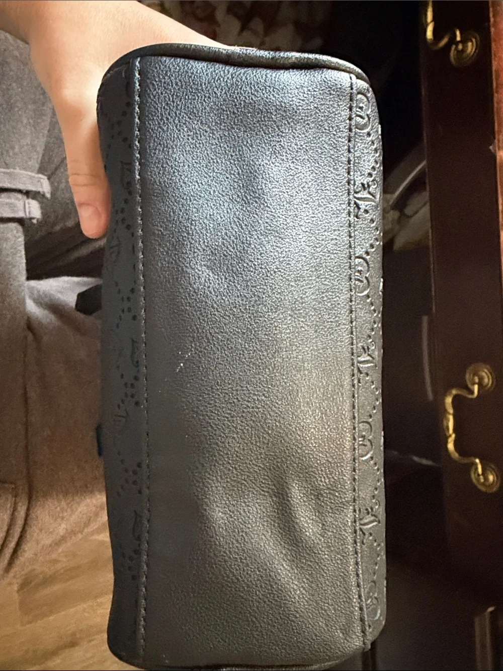 Juicy Couture Black Embossed Satchel with Pink Tag